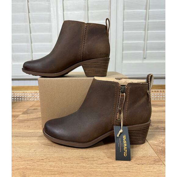 Teva Rapid Anaya Chelsea Brown Boots Waterproof Leather Size 9 NWOB Stylish Warm - Picture 3 of 12
